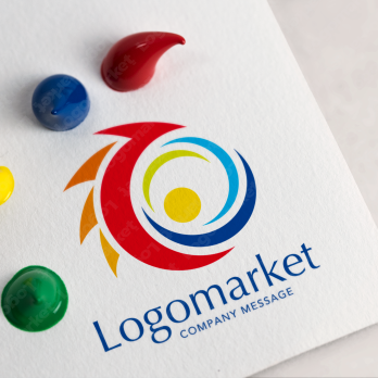 Aとaと虹のロゴ