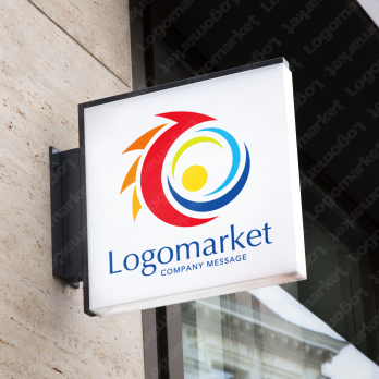 幸運と鳥と希望のロゴ