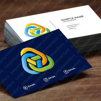 リングとつながりと三方良しのロゴ