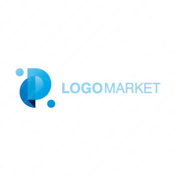 Pと丸と点のロゴ