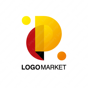 Pと丸と点のロゴ