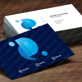 Pと丸と点のロゴ