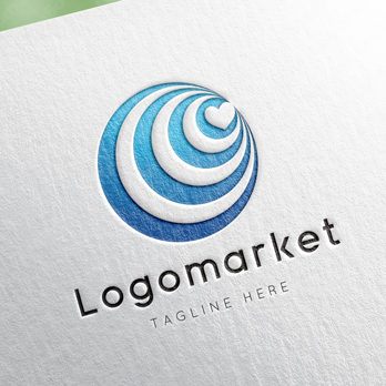 心とハートと水のロゴ