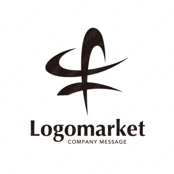 牛とシンプルと黒のロゴ