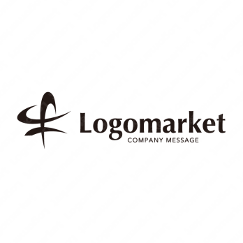 牛とシンプルと黒のロゴ