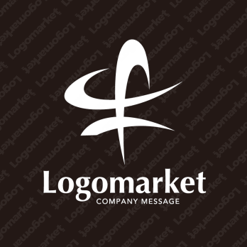 牛とシンプルと黒のロゴ