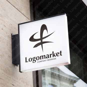 牛とシンプルと黒のロゴ