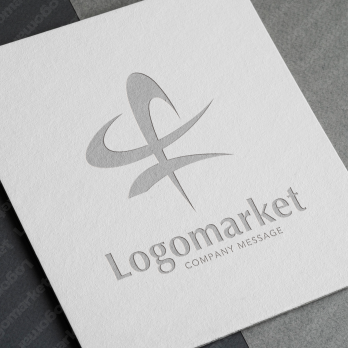 牛とシンプルと黒のロゴ