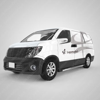 牛とシンプルと黒のロゴ