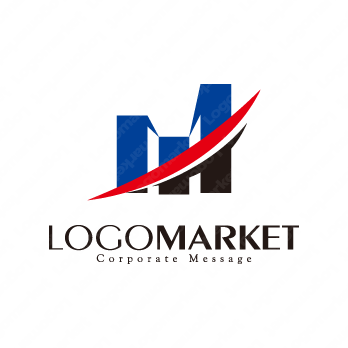 上昇と資産拡大とビルのロゴ