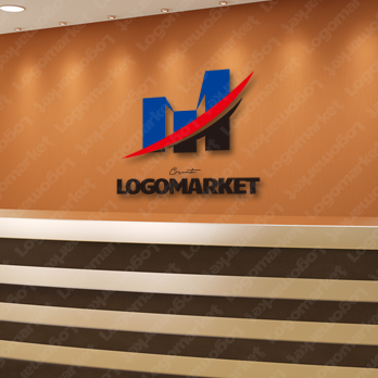 上昇と資産拡大とビルのロゴ