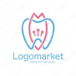 歯と桜と清潔のロゴ