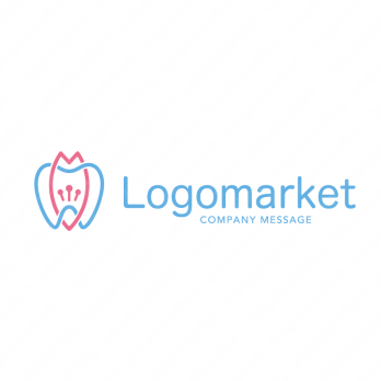 歯と桜と清潔のロゴ