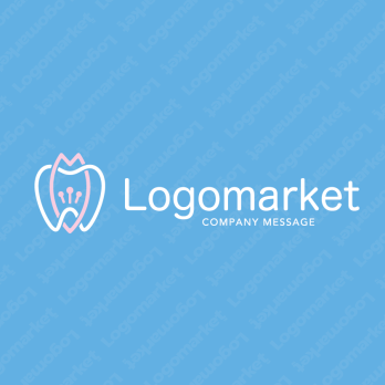 歯と桜と清潔のロゴ