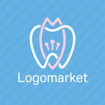 歯と桜と清潔のロゴ