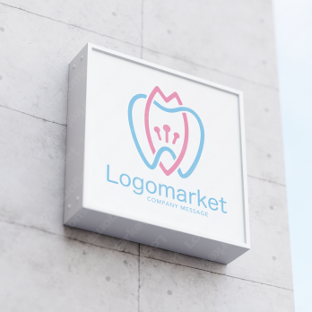 歯と桜と清潔のロゴ