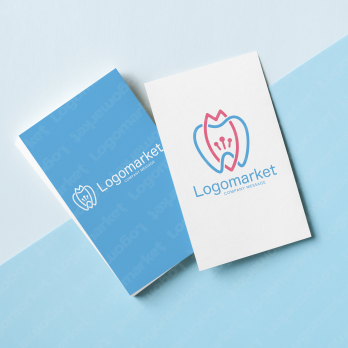 歯と桜と清潔のロゴ