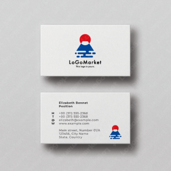 日本と日の出と山のロゴ