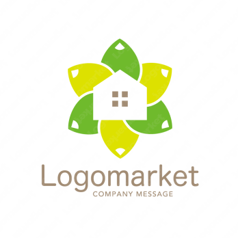 家とカラフルとポジティブのロゴ