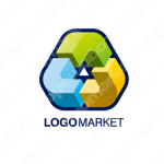 つながりと三角と循環のロゴ