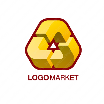 つながりと三角と循環のロゴ