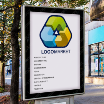 つながりと三角と循環のロゴ