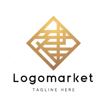 建と家紋と文字紋のロゴ