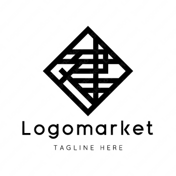 建と家紋と文字紋のロゴ