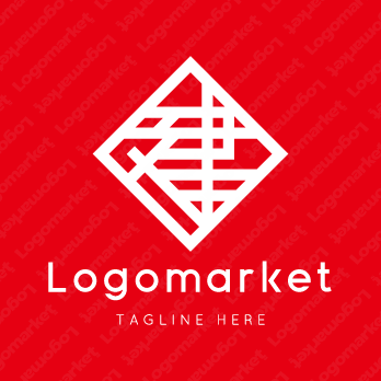 建と家紋と文字紋のロゴ