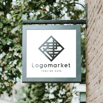 建と家紋と文字紋のロゴ