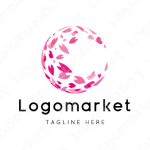 桜と月と三日月のロゴ