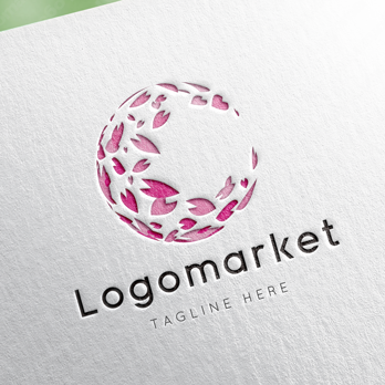 桜と月と三日月のロゴ