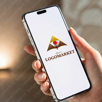 山と日の出とAのロゴ