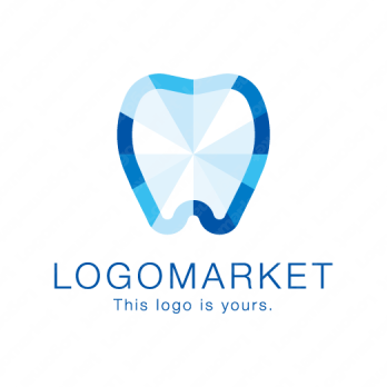 輝きと清潔と歯のロゴ