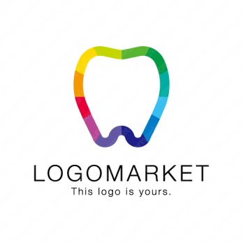 輝きと清潔と歯のロゴ