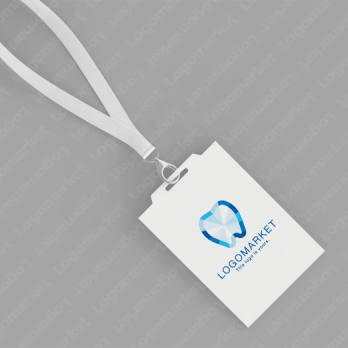 輝きと清潔と歯のロゴ