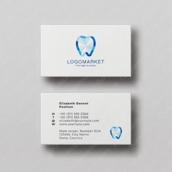 輝きと清潔と歯のロゴ