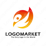 火の玉と鳥と情熱のロゴ