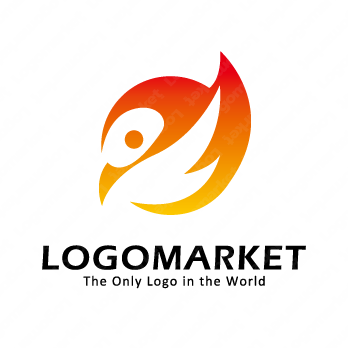 火の玉と鳥と情熱のロゴ