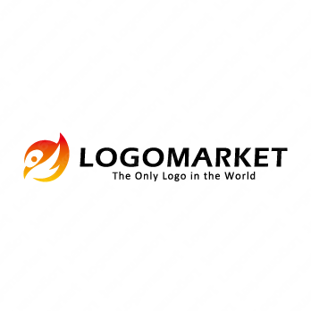 火の玉と鳥と情熱のロゴ