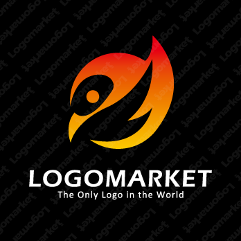 火の玉と鳥と情熱のロゴ