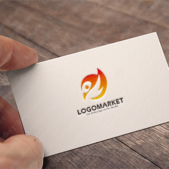 火の玉と鳥と情熱のロゴ