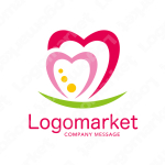 ハートと寄り添うと安心のロゴ
