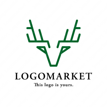 シカと動物とシンプルのロゴ