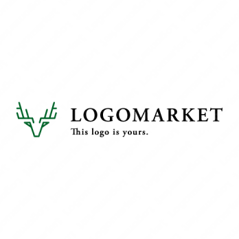 シカと動物とシンプルのロゴ