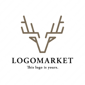 シカと動物とシンプルのロゴ