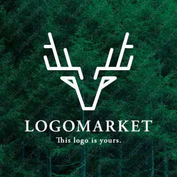 シカと動物とシンプルのロゴ