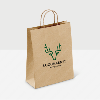 シカと動物とシンプルのロゴ