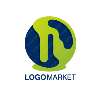 地球と宇宙と星のロゴ