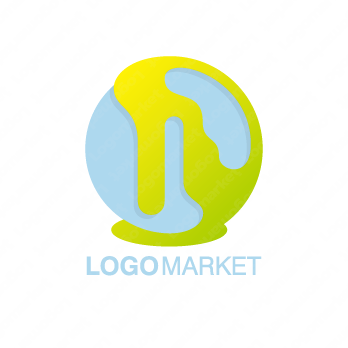 地球と宇宙と星のロゴ